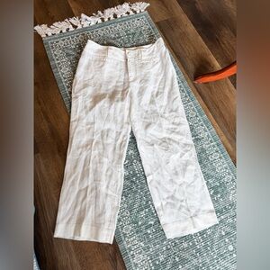 White Cropped Pants